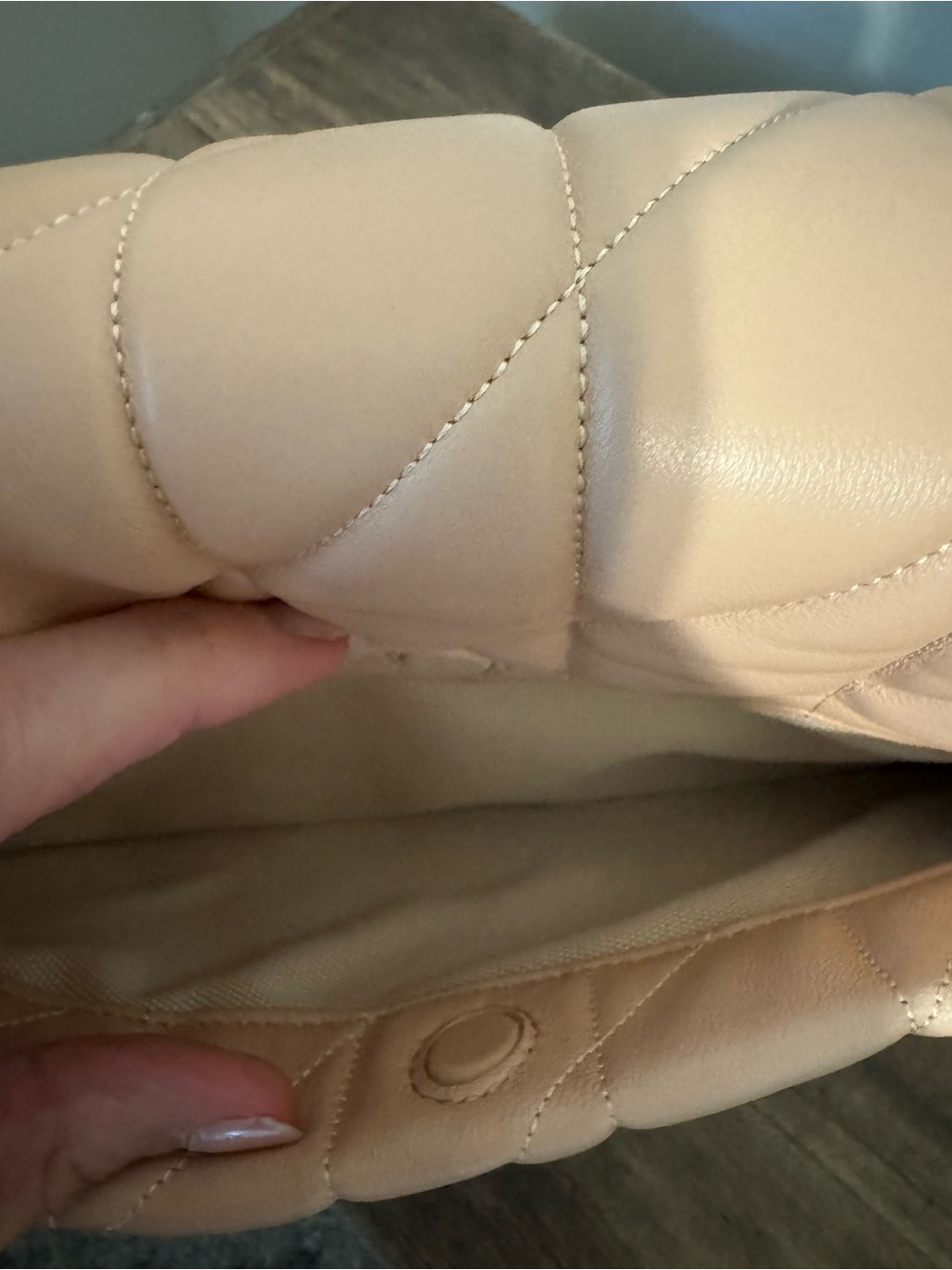 COACH Quilted Tabby 26 Shoulder Bag - Cream - Picture 8 of 16
